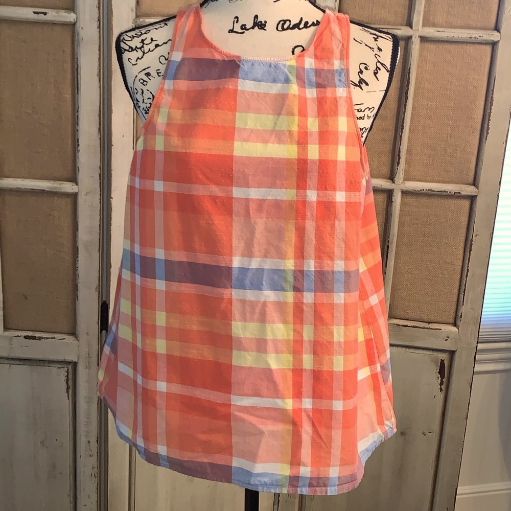 Natural Reflections orange  top button back